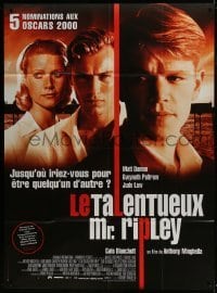 4j966 TALENTED MR. RIPLEY French 1p 2000 Matt Damon, Jude Law, Gwyneth Paltrow, different image!