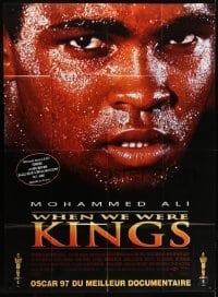 4j985 WHEN WE WERE KINGS French 1p 1997 great close up of heavyweight boxing champ Muhammad Ali!