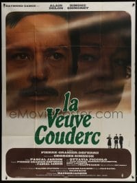 4j988 WIDOW COUDERC French 1p 1971 huge c/u of Alain Delon & Simone Signoret, La veuve Couderc!