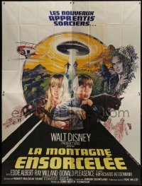4j645 ESCAPE TO WITCH MOUNTAIN French 4p 1976 Walt Disney, cool different montage art!