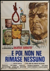 4j418 AND THEN THERE WERE NONE Italian 1p 1975 Oliver Reed, Elke Sommer, great art by Avelli!