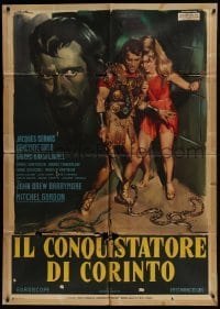 4j426 CENTURION Italian 1p 1962 Olivetti art of gladiator John Drew Barrymore & girl with snakes!