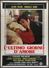 4j453 HURRIED MAN Italian 1p 1977 Edouard Molinaro's L'Homme Presse, Alain Delon & Mireille Darc!
