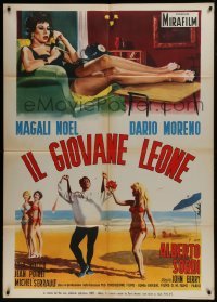 4j467 OH! QUE MAMBO Italian 1p 1958 Enzo Nistri art of Dario Moreno on beach & sexy Magali Noel!