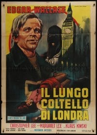 4j474 PSYCHO-CIRCUS Italian 1p 1968 different Piovano art of Klaus Kinski & dead girl in London!