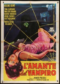 4j499 VAMPIRE & THE BALLERINA Italian 1p 1962 different Serafini art of sexy girl in monster's web!