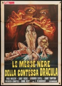 4j504 WEREWOLF VS VAMPIRE WOMAN Italian 1p 1972 great Casaro art of wolfman attacking sexy girls!