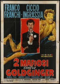 4j371 2 MAFIOSI AGAINST GOLDGINGER Italian 2p 1965 Franco & Ciccio parody of James Bond Goldfinger!