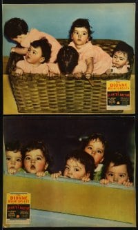 4j079 COUNTRY DOCTOR 2 jumbo LCs 1936 great scenes, both with the adorable Dionne Quintuplets!