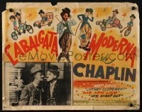 4j542 CABALGATA MODERNA Mexican LC 1960s Charlie Chaplin & cross-eyed Ben Turpin in staredown!
