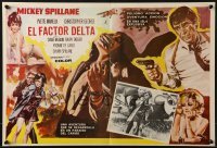 4j550 DELTA FACTOR 16x23 Mexican LC 1976 Mickey Spillane, Caribbean bullet-riddled island of hell!