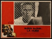 4j564 GETAWAY Mexican LC R1979 Steve McQueen looking through window, directed by Sam Peckinpah!