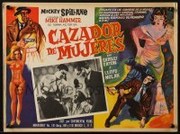 4j568 GIRL HUNTERS Mexican LC 1965 Mickey Spillane as Mike Hammer, great border art!