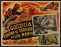 4j570 GODZILLA VS. THE SEA MONSTER Mexican LC 1966 different art of Godzilla, Mothra & Ebirah!