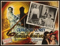 4j573 HARRIET CRAIG Mexican LC 1950 worried K.T. Stevens looks at Joan Crawford on couch!