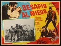 4j574 HELL DRIVERS Mexican LC 1957 Stanley Baker in inset & w/sexy redhead Peggy Cummins in border!