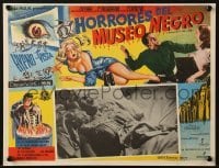 4j576 HORRORS OF THE BLACK MUSEUM Mexican LC 1959 wild gruesome border artwork, Hypno-Vista!