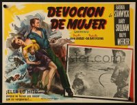 4j580 JEOPARDY Mexican LC 1953 Barbara Stanwyck, Barry Sullivan, Ralph Meeker, cool border art!