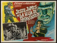 4j581 JESSE JAMES MEETS FRANKENSTEIN'S DAUGHTER Mexican LC R1980s John Lupton, monster border art!