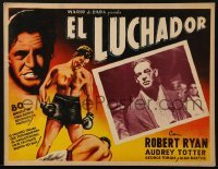 4j624 SET-UP Mexican LC R1960s c/u of Robert Ryan with black eye, Robert Wise boxing classic!