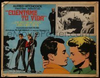 4j629 SPELLBOUND Mexican LC R1970s Alfred Hitchcock, c/u of Ingrid Bergman by Gregory Peck in bed!