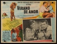 4j632 SUMMER PLACE Mexican LC 1960 c/u of Dorothy McGuire staring at Troy Donahue talking on phone!