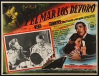 4j636 TITANIC Mexican LC 1953 Clifton Webb & Barbara Stanwyck on the legendary sinking ship!