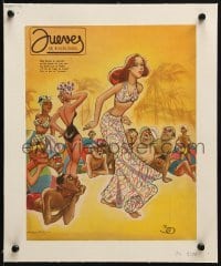 4j125 JUEVES DE EXCELSIOR linen Mexican magazine cover 1950s Freyre art of sexy women at the beach!