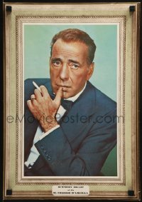 4j369 HARDER THEY FALL 13x19 Italian special poster 1956 Humphrey Bogart on 1 side, info on other!
