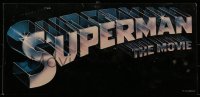 4j084 SUPERMAN 9x19 special poster 1978 comic book hero Christopher Reeve, the movie title!