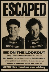 4j046 HOME ALONE 2 standee 1992 wanted poster with Joe Pesci & Daniel Stern, Lost in New York!