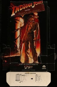 4j047 INDIANA JONES & THE TEMPLE OF DOOM video standee 1980s Bruce Wolfe art of Harrison Ford!