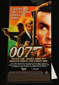 4j048 JAMES BOND video 12x17 standee 2000 Sean Connery, Roger Moore & Pierce Brosnan!
