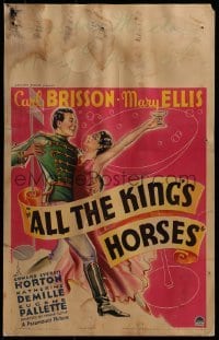 4j248 ALL THE KING'S HORSES WC 1935 great art of royal Carl Brisson & pretty Mary Ellis dancing!