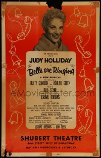 4j182 BELLS ARE RINGING stage play WC 1956 great image of star Judy Holliday in a new musical!