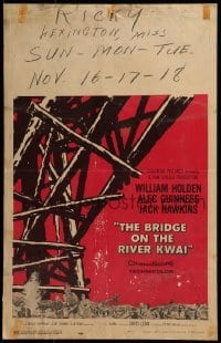 4j256 BRIDGE ON THE RIVER KWAI WC 1958 William Holden, Alec Guinness, David Lean WWII classic!