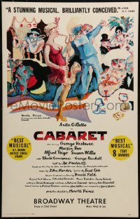 4j185 CABARET stage play WC 1968 Tony Award winning musical, great Gray Morrow art!