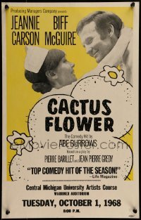 4j187 CACTUS FLOWER stage play WC 1968 Jeannie Carson & Biff McGuire on Broadway!