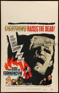 4j268 EVIL OF FRANKENSTEIN WC 1964 Cushing, Hammer, he's back & no one can stop him!