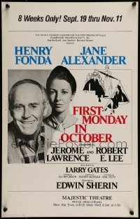 4j200 FIRST MONDAY IN OCTOBER stage play WC 1978 Henry Fonda & Jane Alexander on Broadway!