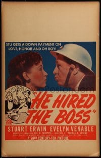 4j280 HE HIRED THE BOSS WC 1942 Stuart Erwin gets a down payment on love, honor and oh boy!