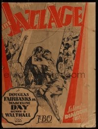 4j290 JAZZ AGE WC 1929 art of Douglas Fairbanks Jr. & Day, silent or dialogue a hit, ultra rare!