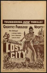 4j291 JOURNEY TO THE LOST CITY Benton WC 1960 directed by Fritz Lang, art of sexy Debra Paget!