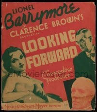 4j305 LOOKING FORWARD WC 1933 Lionel Barrymore loses his job after 40 years in The Depression!
