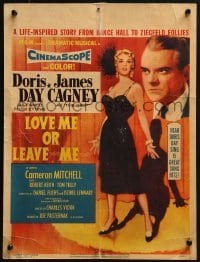 4j307 LOVE ME OR LEAVE ME WC 1955 art of sexy Doris Day as famed Ruth Etting & James Cagney by Alix
