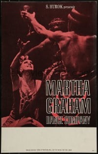 4j213 MARTHA GRAHAM DANCE COMPANY stage play WC 1960s the oldest dance company in America!