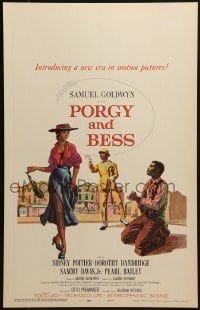 4j323 PORGY & BESS WC 1959 art of Sidney Poitier, Dorothy Dandridge & Sammy Davis Jr.!