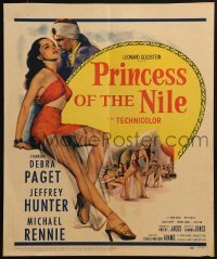 4j325 PRINCESS OF THE NILE WC 1954 sexy full-length art of barely-dressed young Debra Paget!