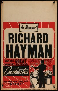 4j092 RICHARD HAYMAN concert WC 1940s performing live with his great Mercury Recording Orchestra!