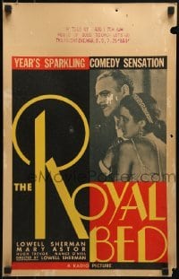 4j333 ROYAL BED WC 1931 great close up of pretty Mary Astor & Lowell Sherman, comedy sensation!